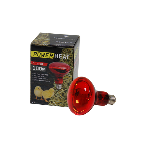 POWERHEAT AMPOULE INFRAROUGE, R80 230V, 100W ROUGE