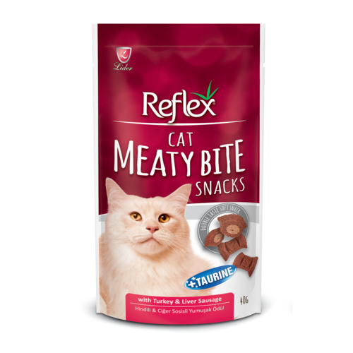 REFLEX CAT MEATY BITE SNACK TURKEY & LIVER 40 GR