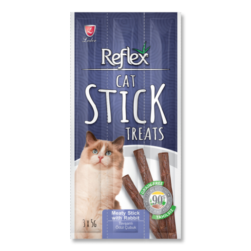 REFLEX CAT STICK TREATS RABBIT 3 X 5 GR