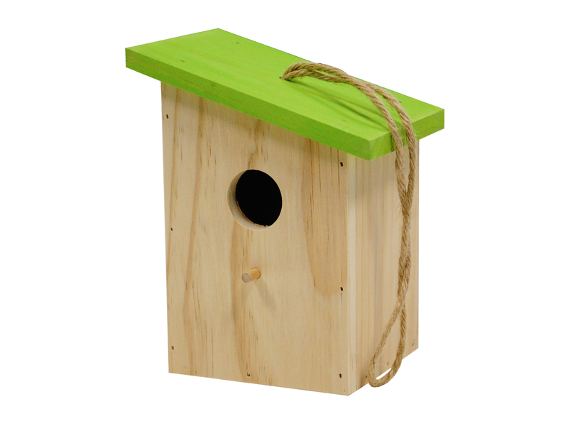 BIRDHOUSE COLORED ROOF LIGHT GREEN
