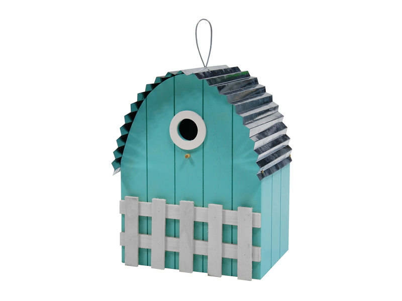 BIRDHOUSE CURVED ROOF LIGHT BLUE