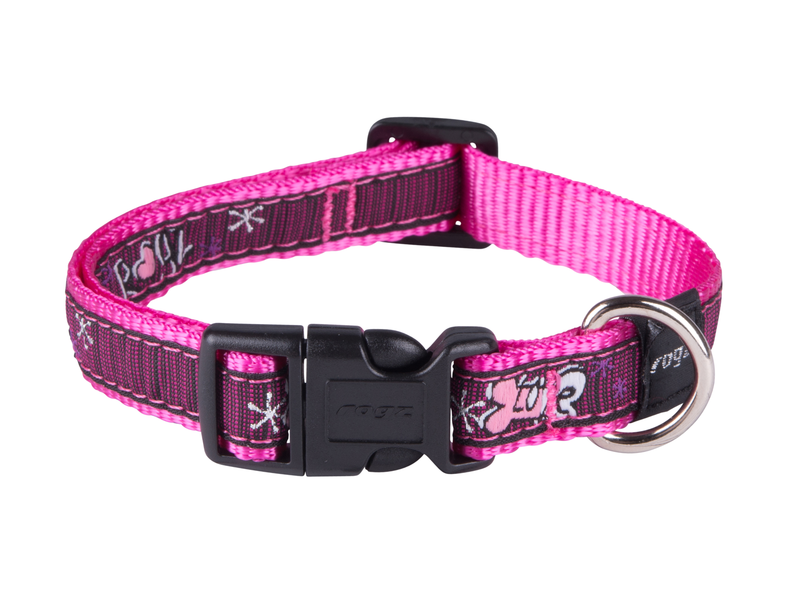 ROGZ SCOOTER CLASSIC COLLAR 16MM PINK LOVE