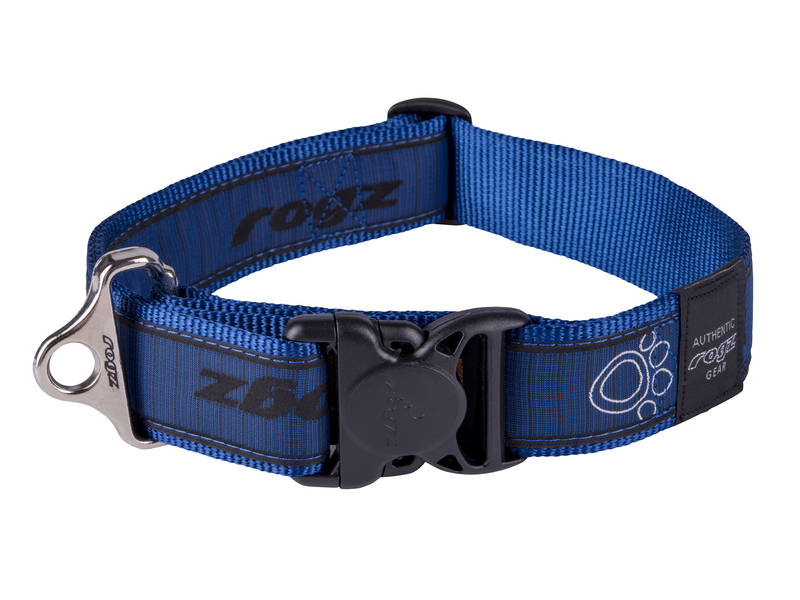 ROGZ SPECIAL AGENT CLASSIC COLLAR 40MM NAVY PAW