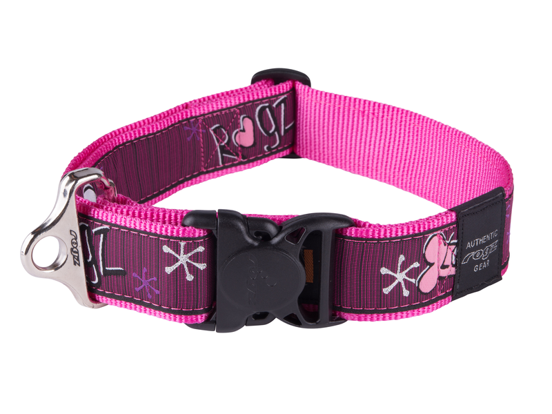 ROGZ SPECIAL AGENT CLASSIC COLLAR 40MM PINK LOVE